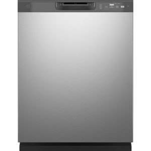 GE - Front Control Built-In Dishwasher with 59 dBA - Stainless steel