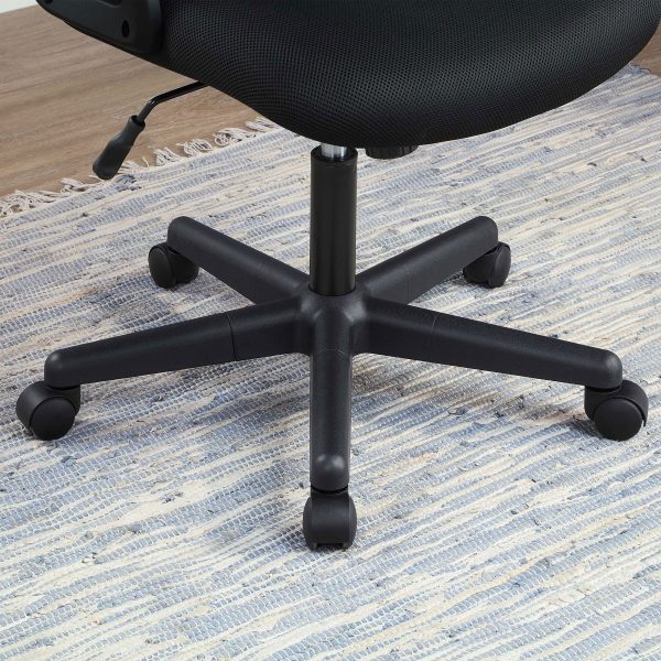 Mainstays Ergonomic Office Chair with Adjustable Headrest, Black Fabric, 275lb capacity - Image 8