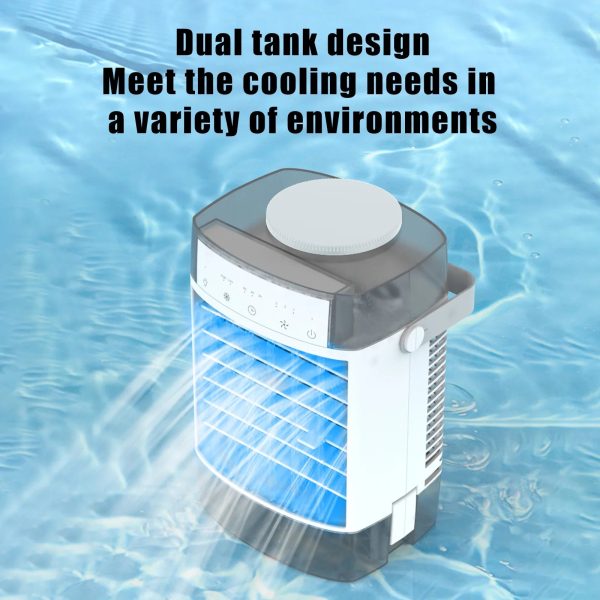 Homester Portable Air Conditioners Fan, 1000ml Tank Evaporative Air Cooler with 3 Speed Humidify & 7 LED Light Cooling Fan for Indoor Home Office Bedroom - Image 7