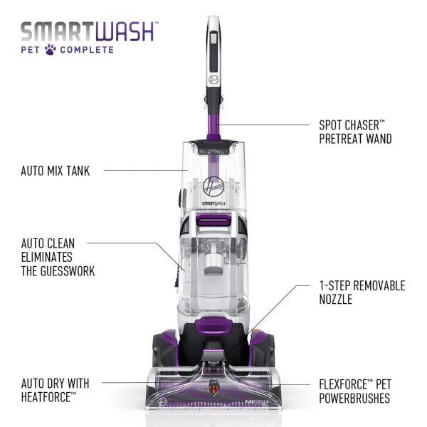 Hoover SmartWash Pet Complete Automatic Carpet Cleaner Machine， FH53010 - Image 3