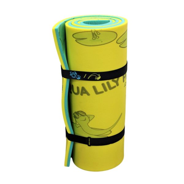 Aqua Lily Pad Tadpole Double Adult Floating Foam Pool Lounger Mat， Green/Yellow - Image 3