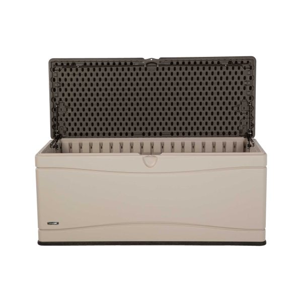 Lifetime Heavy-Duty 130 Gallon Plastic Deck Box, Desert Sand - Image 3