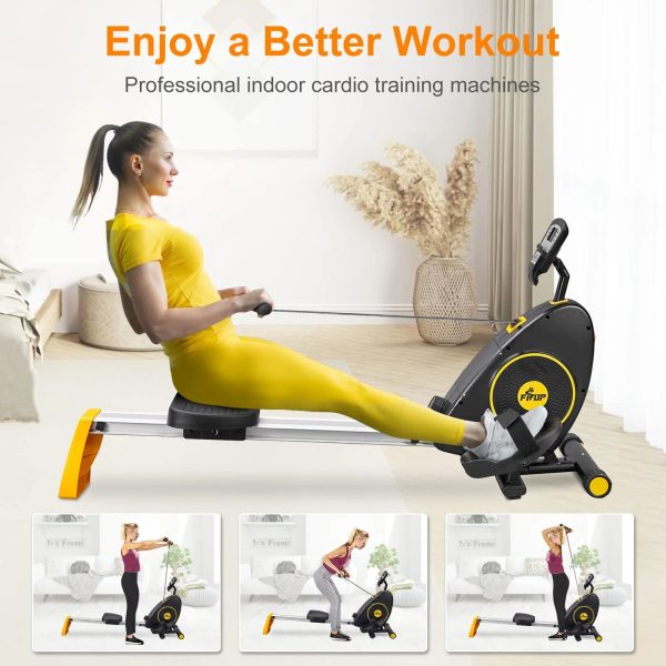 FISUP Rowing Machine with 8 Level Adjustable Magnetic Resistance Indoor Rower Machines for Home Fitness Cardio Workout - Image 7
