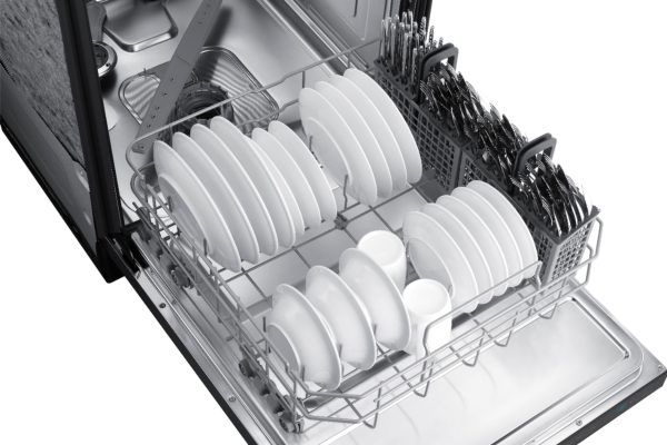 Samsung - StormWash 24" Top Control Built-In Dishwasher with AutoRelease Dry, 3rd Rack, 42 dBA - Black stainless steel - Image 11