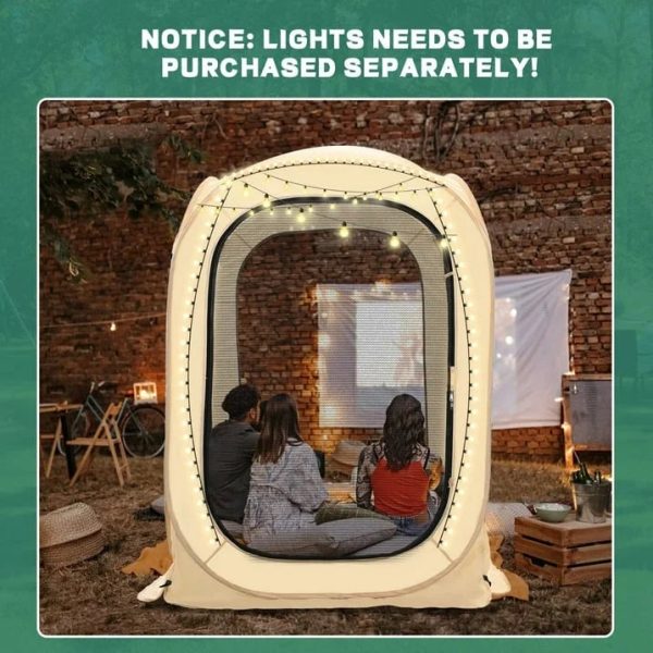 Lilypelle 4.3' x 4.3' Instant Screen House, Portable Screen Room,Canopy Pop-Up Screen Tentwith Carry Bag for Patio, Backyard, Deck & Outdoor Activities - Image 6