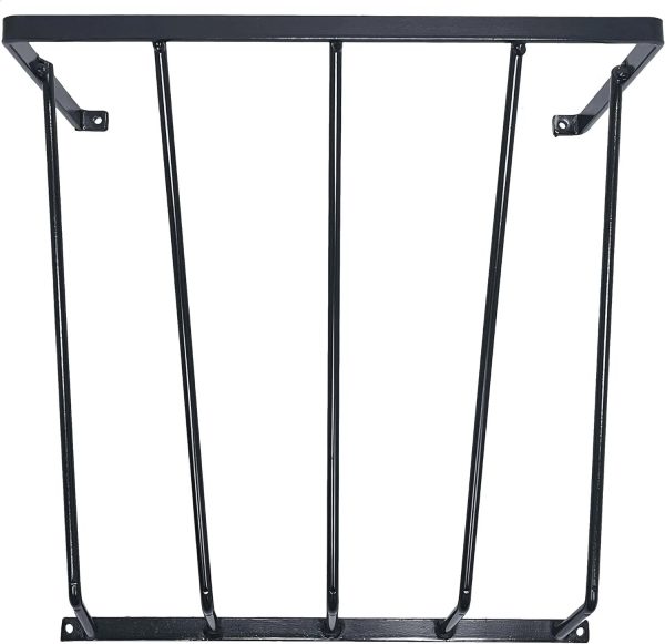 Heavy Duty Steel Wall Hay Rack by Dutch Ranch| Steel Hay Rack for Sheep, Goats & Livestock | Hay Feeder Wall Mount for Easy Hay Storage | Black 18.5'' Long Horse Hay Feeder | Made in USA