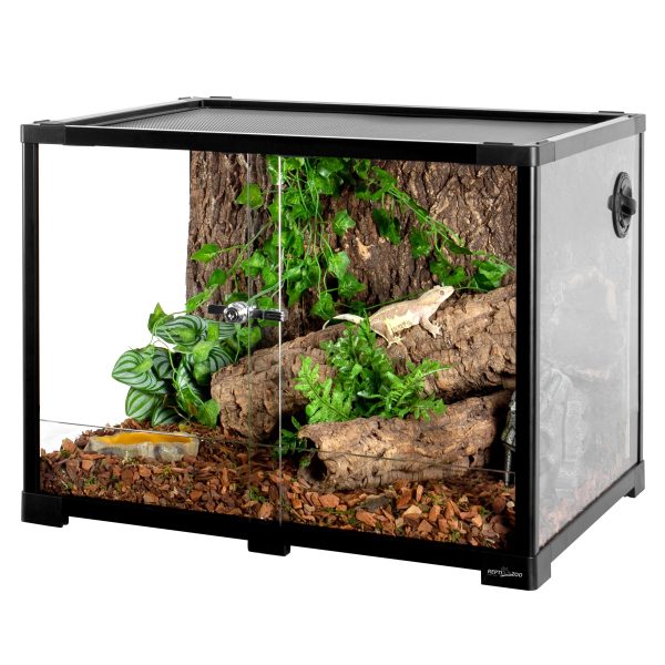 REPTIZOO Reptile Knock Down Full View Natural Terrarium- 24 x 18 x 18 inches , Black - Image 2