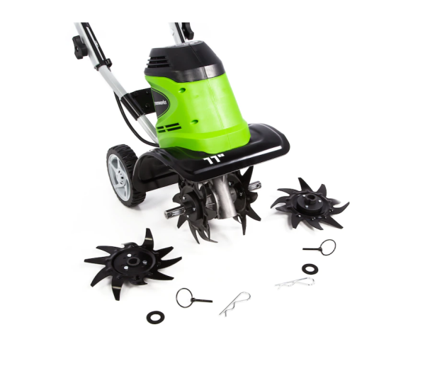 Greenworks TL08B00 8.5-Amp 11-in Forward-rotating Corded Electric Cultivator - Image 8