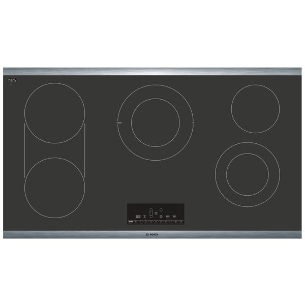 Bosch NET8668SUC 800 Series 36" Built-In Electric Cooktop with 5 elements and Stainless Steel Frame