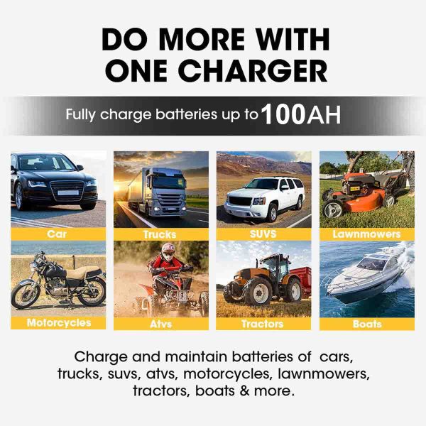 3 pack 6V 12V battery charger maintainer trickle for Harley Davidson motorcycles - Image 2