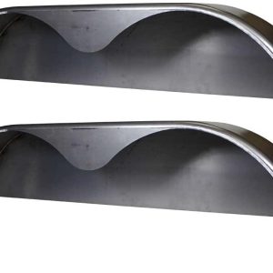 72×10-3/4 Tandem Axle Steel Trailer Fender w/Back Plate Welded In (2-Pack)