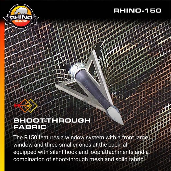 RHINO Blinds R150-RTE 3 Person Hunting Ground Blind, Realtree Edge - Image 3