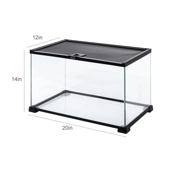 REPTI-ZOO Knock-Down Mini Glass Reptile Habitat, 360 Rotation, 14.5 gallon, Easy Assembly - Image 4