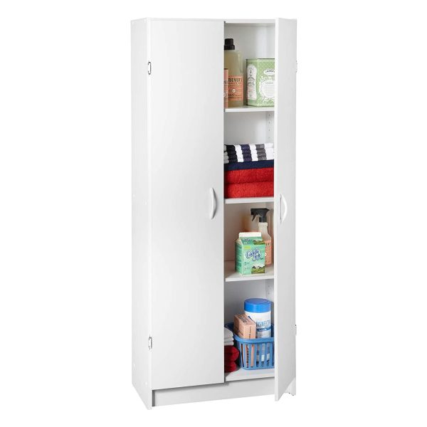 ClosetMaid Pantry Cabinet Cupboard with 2 Doors, Adjustable Shelves, Standing, Storage for Kitchen, Laundry or Utility Room, White - Image 5
