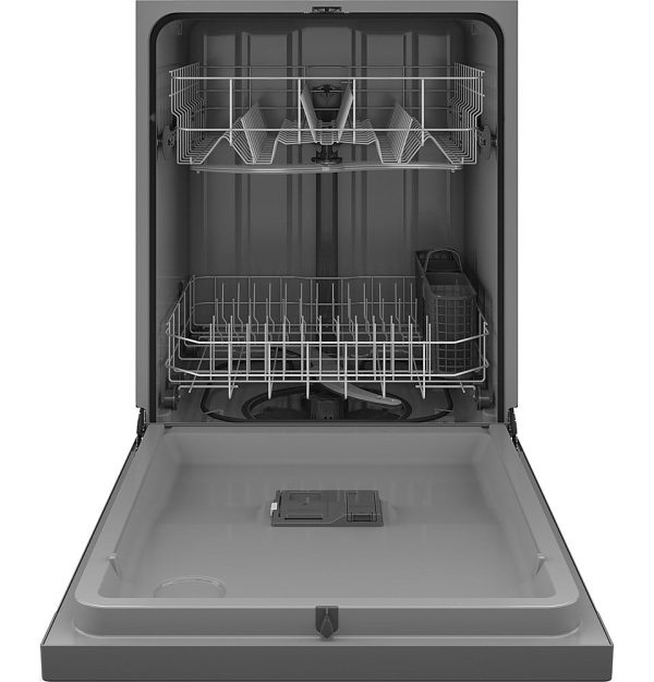 GE - Front Control Built-In Dishwasher with 59 dBA - Stainless steel - Image 3