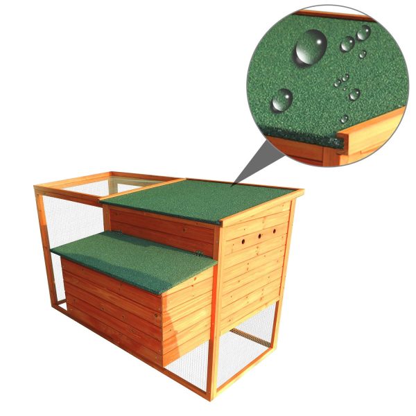 PawHut 64" Large Wooden Chicken Coop Kit With Outdoor Run And Nesting Box - Image 5