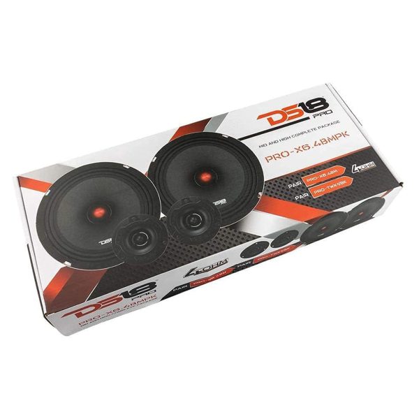 DS18 PRO-X6.4BMPK Mid and High Range Car Door speaker and Tweeter Package (Used) - Image 10