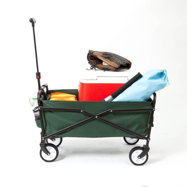 Heavy Duty Compact Folding 150 lb Capacity Utility Cart, Green (Open Box) - Image 2