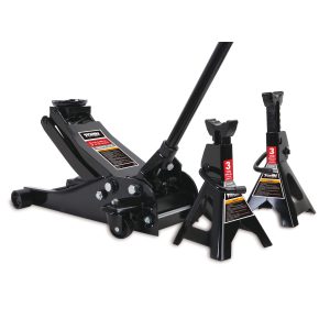 Torin Hydraulic Trolley Floor Jack Combo with Pair Jack Stands, 3 Ton (6,000 lb)