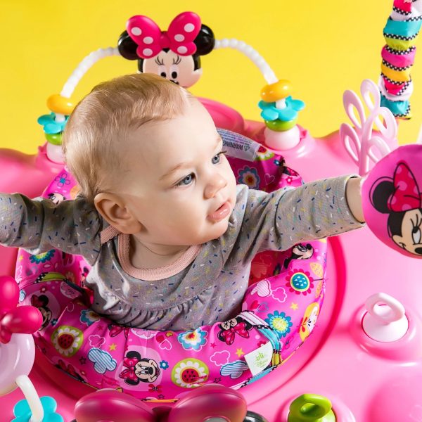 Bright Starts Disney Baby Minnie Mouse PeekABoo Activity Jumper Bouncer with Lights & Music, Age 6 months+ - Image 6