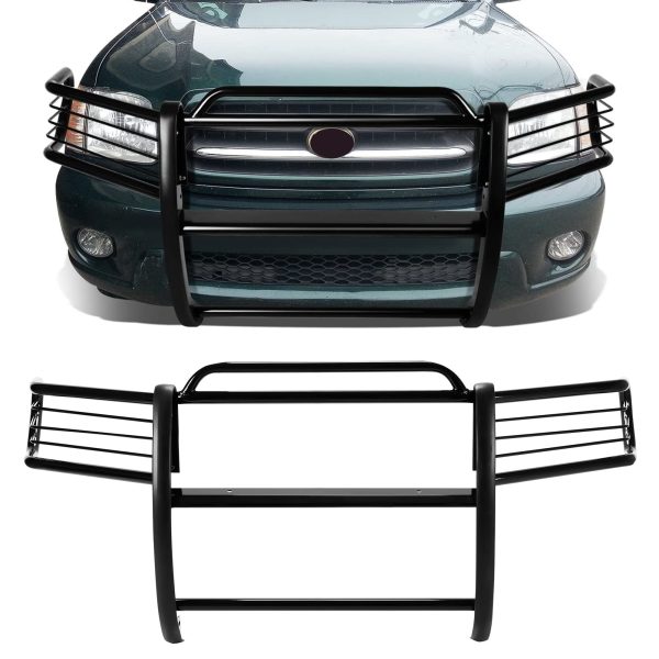 Kojem Front Bumper Grille Brush Headlight Guard Black Steel for 2000-06 Toyota Tundra 01 02 03 04 Sequoia