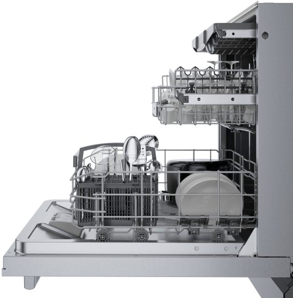 Bosch - 800 Series 24" Top Control Smart Built-In Dishwasher with 3rd Rack and 42 dBA - Silver - Image 17