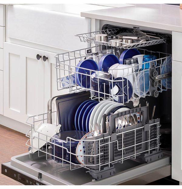 GE - Top Control Built-In Dishwasher with 3rd Rack, Dry Boost, 50 dBa - Slate - Image 6