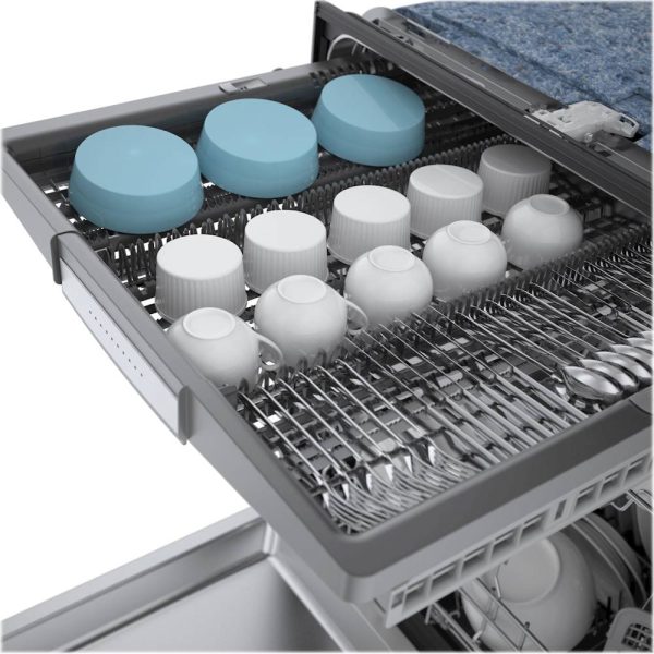 Bosch - 800 Series 24" Top Control Built-In Dishwasher with CrystalDry, Stainless Steel Tub, 3rd Rack, 42 dBa - Stainless steel - Image 8