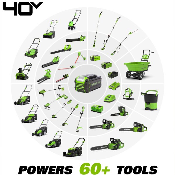 Greenworks 40V 8" Cordless Pole Saw with 2.0 Ah Battery and Charger， 1403702 - Image 9
