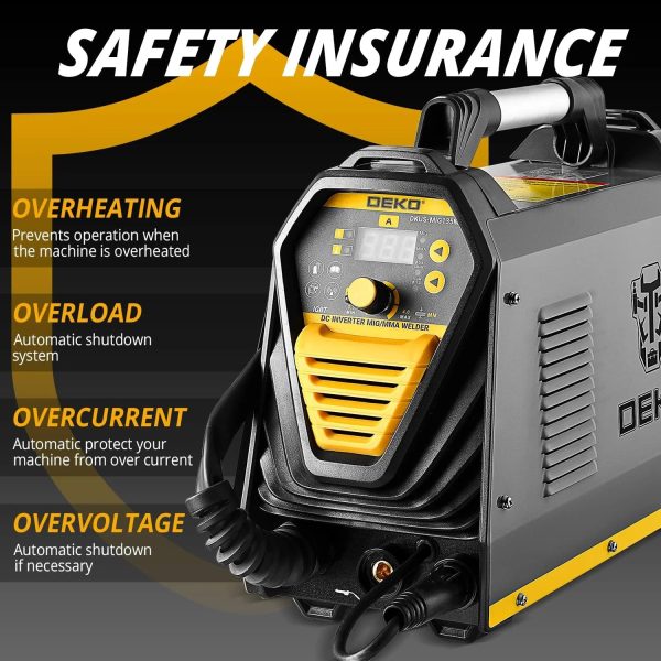 DEKO 135Amp MIG/MMA Welder，110V Flux MIG/Stick/Gass MIG 3 in 1 welding machine IGBT DC Inverter - Image 6