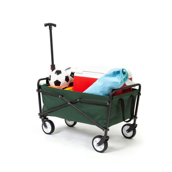 Heavy Duty Compact Folding 150 lb Capacity Utility Cart, Green (Open Box) - Image 3