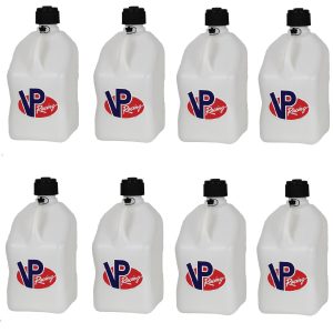 VP Racing Fuels Motorsport 5.5 Gallon Plastic Utility Jugs, White (8 Pack)