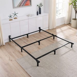 Mainstays 7" Adjustable Metal Bed Frame， Black， Adjusts Twin - Queen