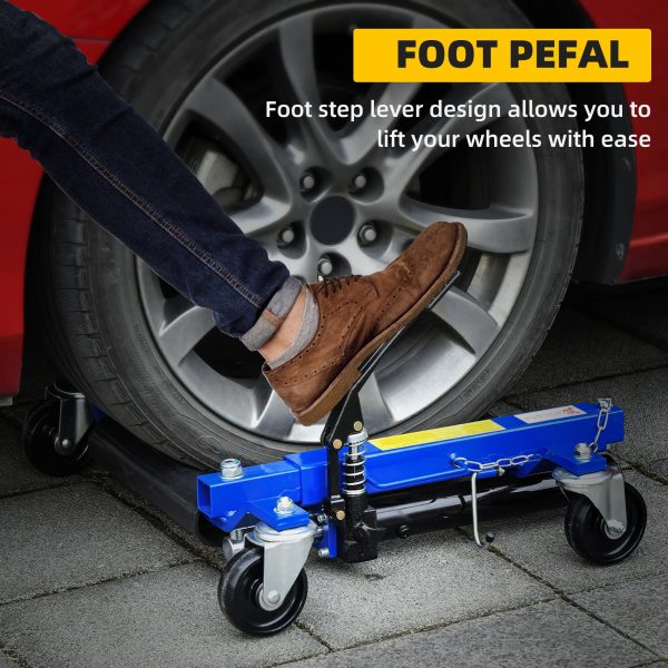 DURHAND 4 Wheel Dolly Portable for Lifting Vehicles, 1465 lbs Weight Capacity - Image 3