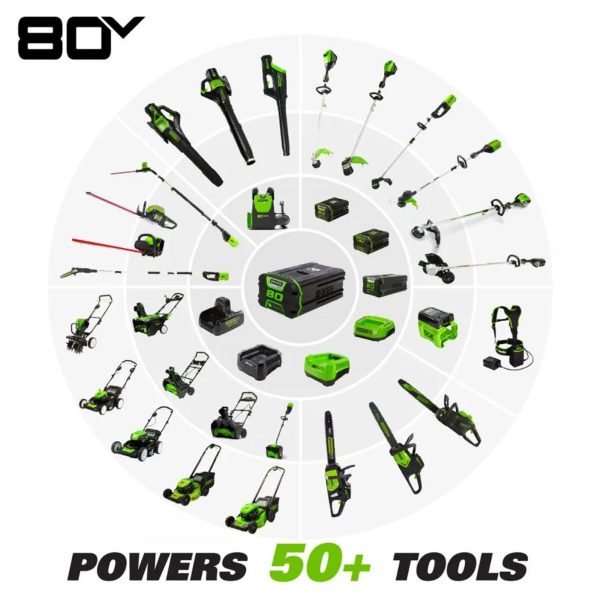Greenworks 80 Volt 2.5 Ah Fade Free Power Lithium-Ion Battery for Yard Tools - Image 2