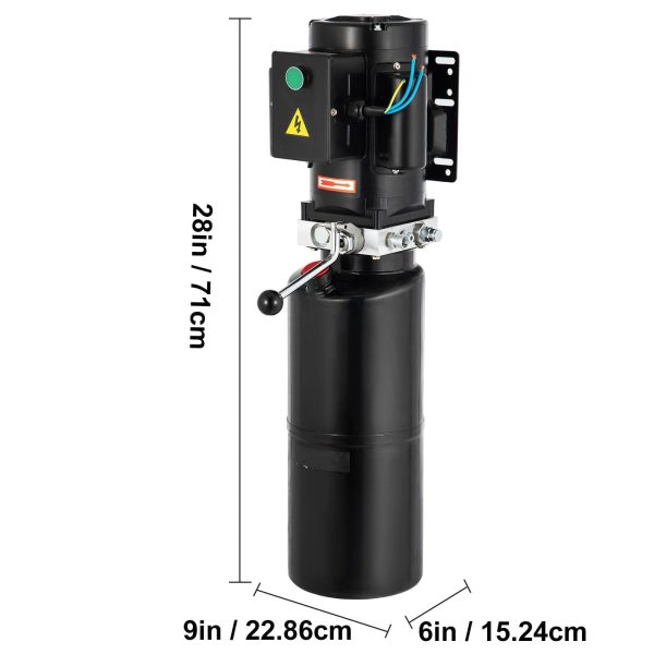 BENTISM 110V 2.64 Gallon 10L Hydraulic Power Unit Automotive Hydraulic Pump Dump Trailer Vehicle Mounted Lifter Auto Shop Repair - Image 2