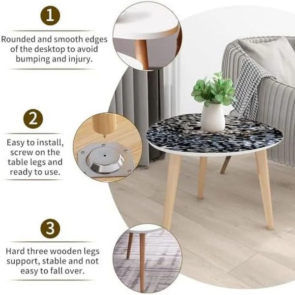 HYHBIBOOM Small Coffee Nesting Colorful Seamless Embroidery Border Bright Flowers Leaves Small Triangle End Center Modern Room Bedroom Balcony - Image 6