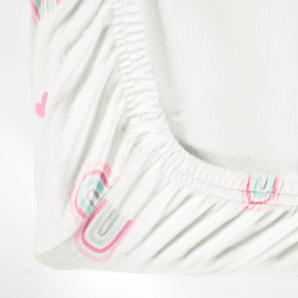Llama Love Rainbow Soft & Plush Changing Pad Cover - Image 4