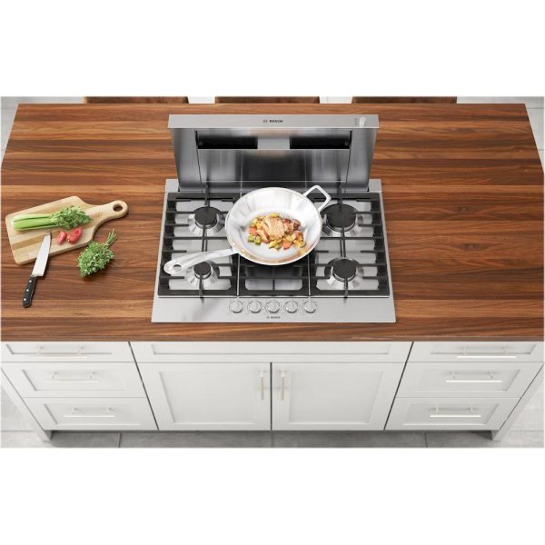 Bosch - 800 Series 30" Built-In Gas Cooktop with 5 burners - Silver - Image 9