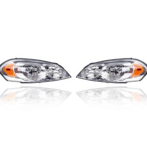 Headlight Assembly - DEPO Compatible/Replacement for '06-13 Chevrolet Impala Monte Carlo - Pair, Left Driver + Right Passenger Set - 25958360, 25958359 - CAPA