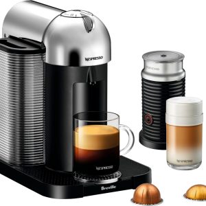 Nespresso BNV250CRO1BUC1 - Vertuo Chrome by Breville with Aeroccino3 - Chrome