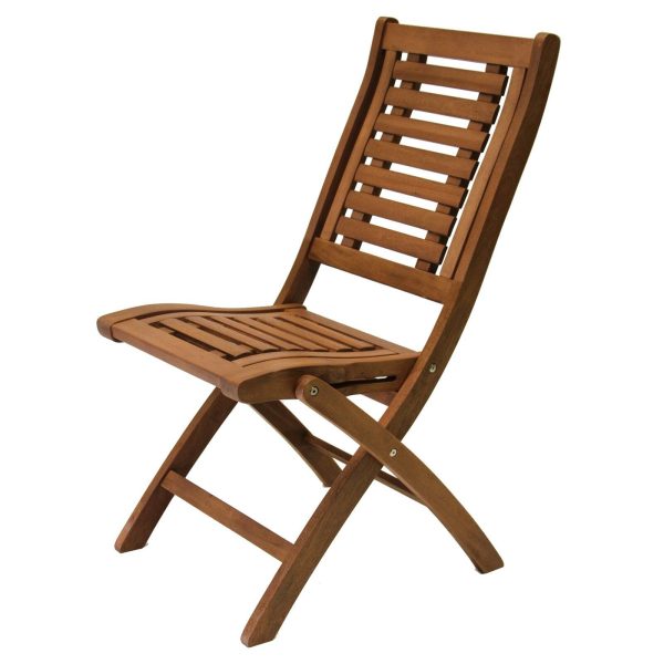Eucalyptus Folding Side Chair Pair - Image 3