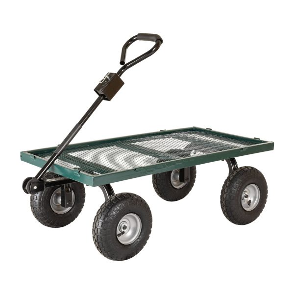 Garden Star 700lb Capacity， 38” x 20” Towable Mesh Garden Utility Cart - Image 6