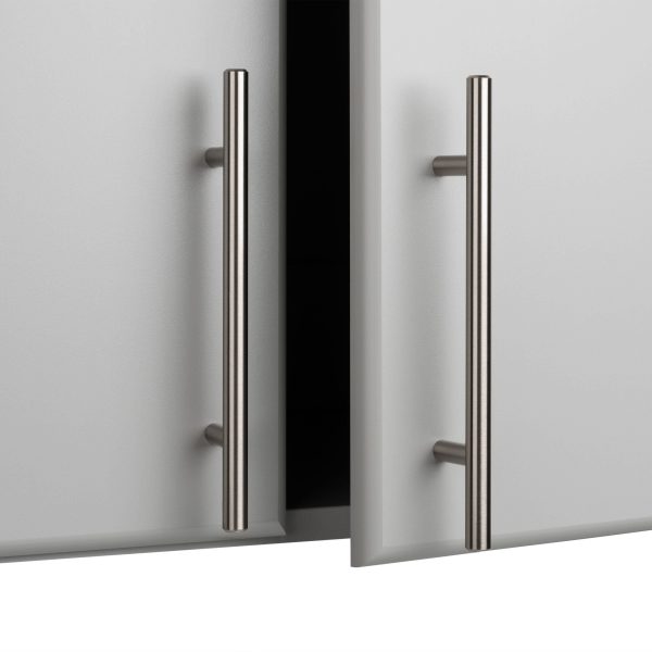 Prepac Elite 2 Door Standing Storage Cabinet， Light Gray - Image 4