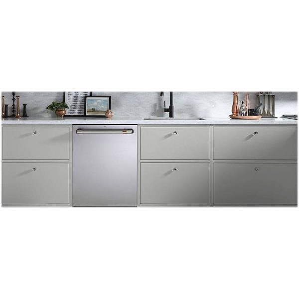 Café - 24" Top Control Tall Tub Built-In Dishwasher with Stainless Steel Tub and Silverware Jets - Stainless steel - Image 2