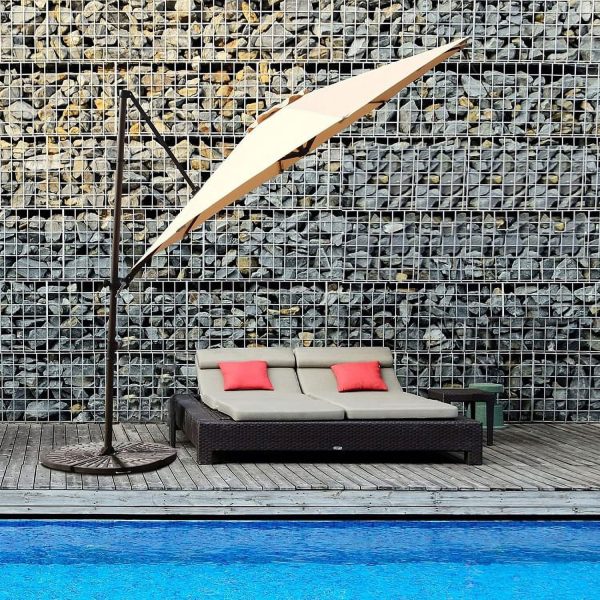 Grand Patio Outdoor Market Cantilever Steerable Large Umbrella, 10ft, Beige - Image 2