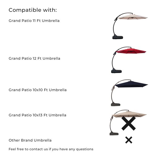 Grand Patio Offset Patio Umbrella Base(Cross Frame and Wheels not Included) - Image 3