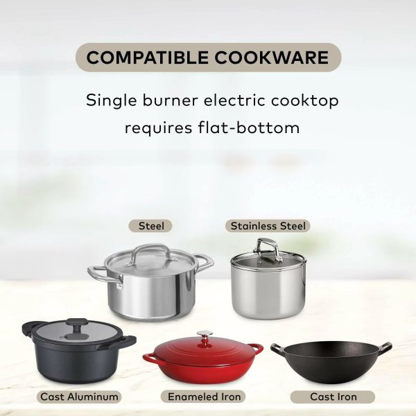 ChefWave LCD 1800W Portable Induction Cooktop w/ Safety Lock, Bonus 10in Fry Pan - Image 7