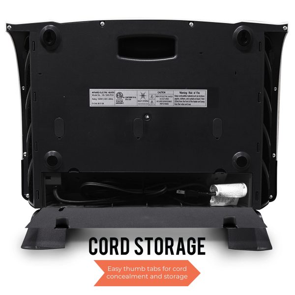Heat Storm Phoenix 1500 Watt Infrared Floor to Wall Heater Gray - Image 6
