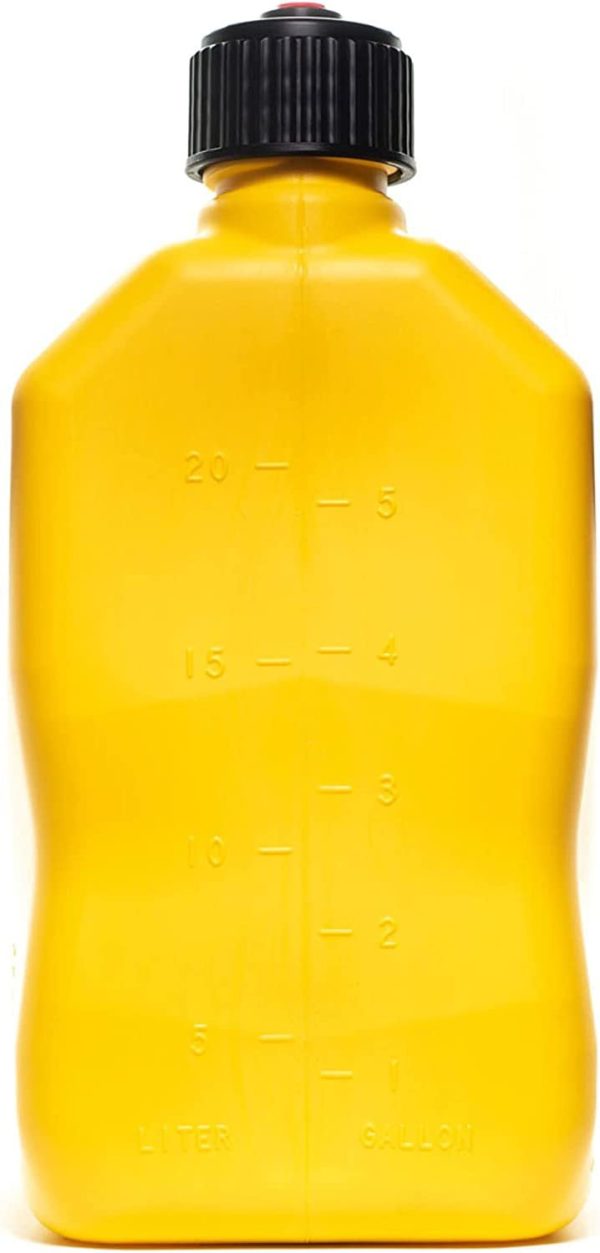 VP Racing 5.5-Gallon Square Motorsport Racing Utility Liquid Fuel Container Jug and 14 In Deluxe Hose Kit and Multipurpose Cap, Yellow 12 Pack - Image 8